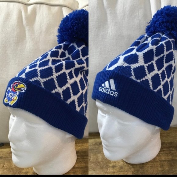 adidas Other - Adidas Kansas Jayhawks Unisex Pom Beanie NWOT